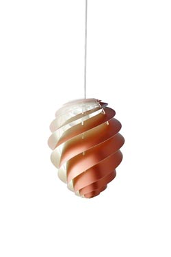 Swirl suspension blanche ovale 23cm. Le Klint. 