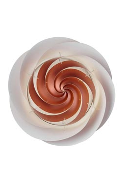 Swirl plafonnier spirale cuivre 37cm. Le Klint. 