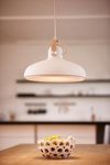 Carronade large pendant in metal and light oak. Le Klint. 