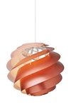 Swirl pendant spiral round copper 30cm. Le Klint. 