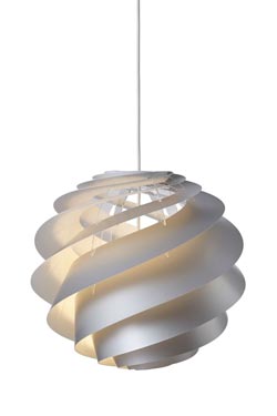 Swirl suspension spirale ronde blanche 30cm . Le Klint. 