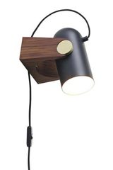 Carronade black and walnut convertible table lamp. Le Klint. Carronade black and walnut convertible table lamp. Le Klint.