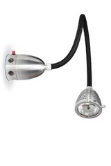 Athene Wand applique LED en aluminium sur flexible 45cm en tissu noir. Less Athene Wand applique LED en aluminium sur flexible 45cm en tissu noir. Less