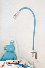 Zeus applique murale LED sur flexible bleu clair. Less Zeus applique murale LED sur flexible bleu clair. Less