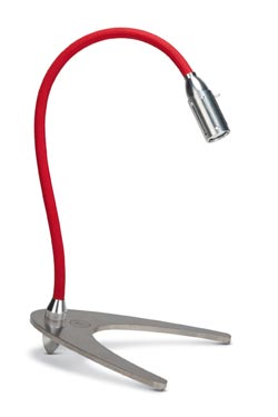 Zeus lampe de bureau LED aluminium flexible rouge. Less 'n' More. 