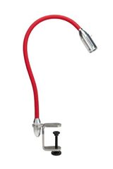 Zeus lampe liseuse LED fixation par étrier flexible rouge. Less Zeus lampe liseuse LED fixation par étrier flexible rouge. Less