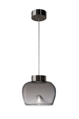 Aella bold suspension design année 70 verre fumé et métal canon de fusil. Leucos. Aella bold suspension design année 70 verre fumé et métal canon de fusil. Leucos.
