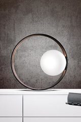 Lampe anneau en bois d Lampe anneau en bois d