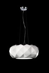 Suspension Deluxe en verre soufflé blanc esprit origami. Leucos. Suspension Deluxe en verre soufflé blanc esprit origami. Leucos.