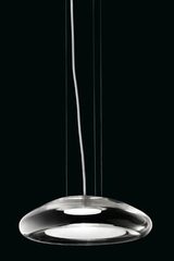 Suspension Keyra en verre soufflé cristal transparent et opale blanc . Leucos. Suspension Keyra en verre soufflé cristal transparent et opale blanc . Leucos.