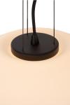 Grande suspension soucoupe en verre blanc Trevor. Lucide. 