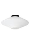 Plafonnier soucoupe de verre opale blanc Trevor. Lucide. 