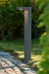 Charcoal grey outdoor beacon with motion detector Texas. Lucide. 