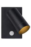 Adjustable black metal outdoor spotlight with day/night sensor Taylor. Lucide. 