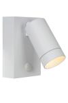 White outdoor spotlight with motion detection Taylor . Lucide. 