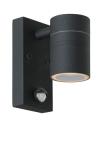 Black outdoor wall light with IP44 protection Arne. Lucide. 