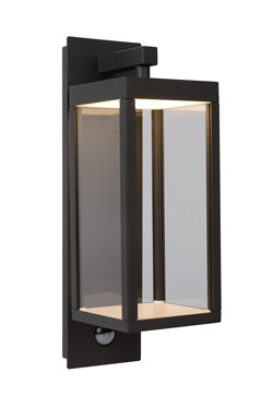 Clairette anthracite lantern outdoor wall light. Lucide. 