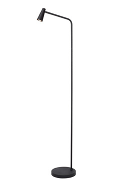 Lampadaire liseuse sans fil minimaliste noir Stirling. Lucide. 