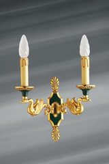 Applique double en bronze massif, style Empire, dorée. Lucien Gau. Applique double en bronze massif, style Empire, dorée. Lucien Gau.