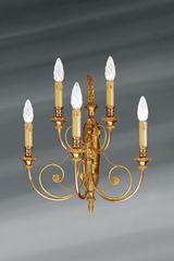 Applique en bronze massif, style Directoire, cinq lumières . Lucien Gau. Applique en bronze massif, style Directoire, cinq lumières . Lucien Gau.