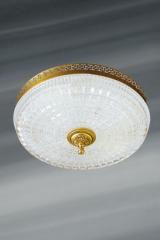 19th century ceiling light in crystal and old gold patina. Lucien Gau. 19th century ceiling light in crystal and old gold patina. Lucien Gau.