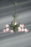 10-light chandelier in flower basket. Lucien Gau. 