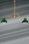 billiard chandelier Dutch style straight stem. Lucien Gau. 