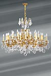 Gilt bronze and crystal chandelier Louis XV style 36 lights. Lucien Gau. 