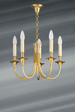 Liens chandelier classic gold. Lucien Gau. 