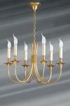 Liens classic chandelier 6 lights gold. Lucien Gau. 