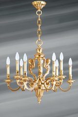 Louis XIV style chandelier in gilt bronze nine lights. Lucien Gau. Louis XIV style chandelier in gilt bronze nine lights. Lucien Gau.