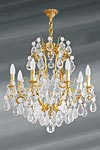 Bronze chandelier Louis XV twelve lights, Lucien Gau, Massive bronze  lightings, made in France