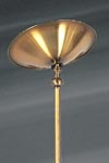 Dutch style patinated brass floor lamp. Lucien Gau. 