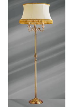  Gilded Louis XV floor lamp round support. Lucien Gau. 