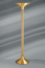 Gold Art Deco floor lamp. Lucien Gau. 