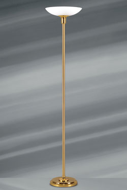 Gold Art Deco floor lamp. Lucien Gau. 