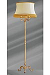 Louis XV gilded floor lamp on tripod. Lucien Gau. 