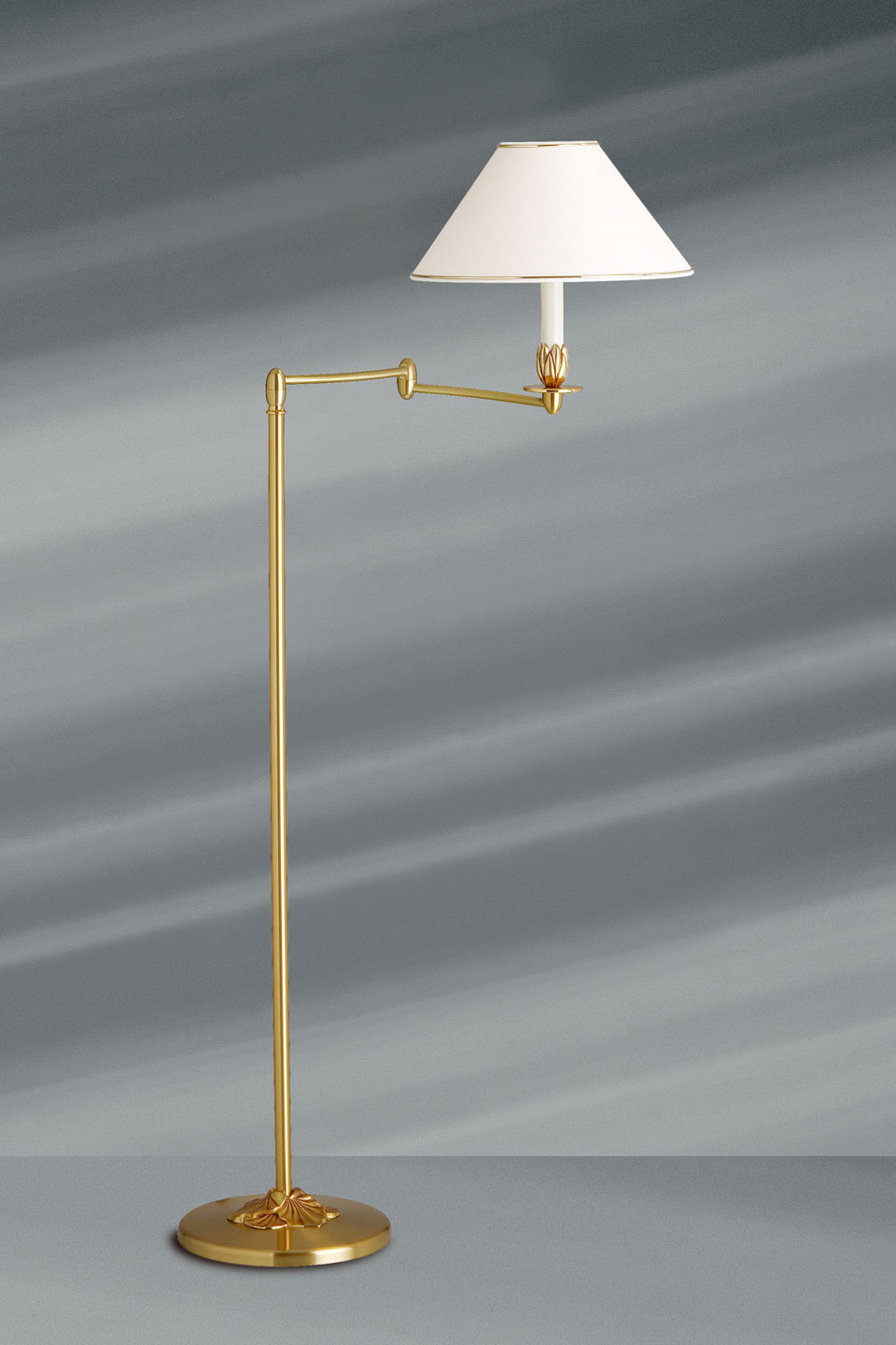 Nymphéa Reading lamp gold articulated. Lucien Gau. 