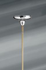 Lampadaire géométrique doré et chromé. Lucien Gau. Lampadaire géométrique doré et chromé. Lucien Gau.