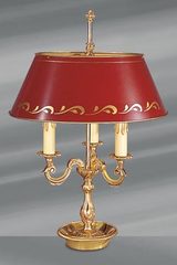 Lampe bouillote dorée Louis XV. Lucien Gau. 