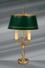 Lampe de Style Empire en bronze massif, trois lumières. Lucien Gau. 