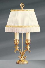 Lampe dorée double chandelier Louis XV. Lucien Gau. Lampe dorée double chandelier Louis XV. Lucien Gau.