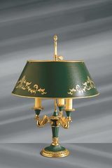 Lampe en bronze massif de style Empire, abat jour et éléments en métal laqué. Lucien Gau. Lampe en bronze massif de style Empire, abat jour et éléments en métal laqué. Lucien Gau.
