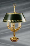 Lampe en bronze massif de style Empire, cinq lumières. Lucien Gau. 