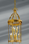 Grand lustre Louis XVI doré cristal de bohème 14 lumières - Lucien Gau,  luminaires classiques de prestige - Réf. 12020172 - mobile