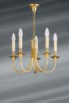 Liens lustre chandelier classique doré. Lucien Gau. 