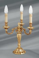 Louis XIV girandole chandelier lamp solid bronze gilt three lights. Lucien Gau. 