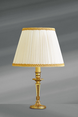 Louis XVI golden lamp, solid bronze, classic decor. Lucien Gau. 