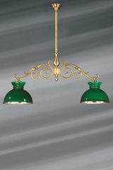 Lustre billard style hollandais tige en volute. Lucien Gau. Lustre billard style hollandais tige en volute. Lucien Gau.