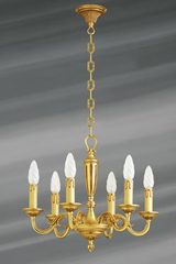 Lustre bronze massif doré, Louis XVI, six lumières. Lucien Gau. Lustre bronze massif doré, Louis XVI, six lumières. Lucien Gau.